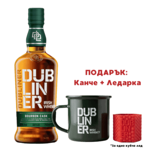 Irish whiskey Dubliner Bourbon Cask с подарък канче и ледарка.