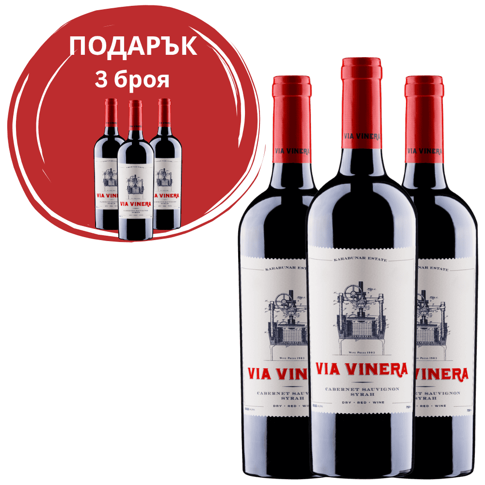 Черен винен бутилки с червени върхове и подаръчна червена карта.